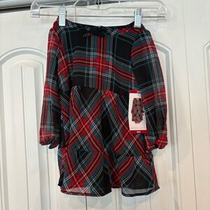 Draper James‎ Black And Red Plaid Dress Size 18 Months